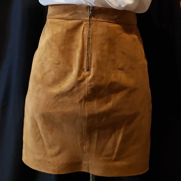 Genuine suede mini skirt - Picture 2 of 3